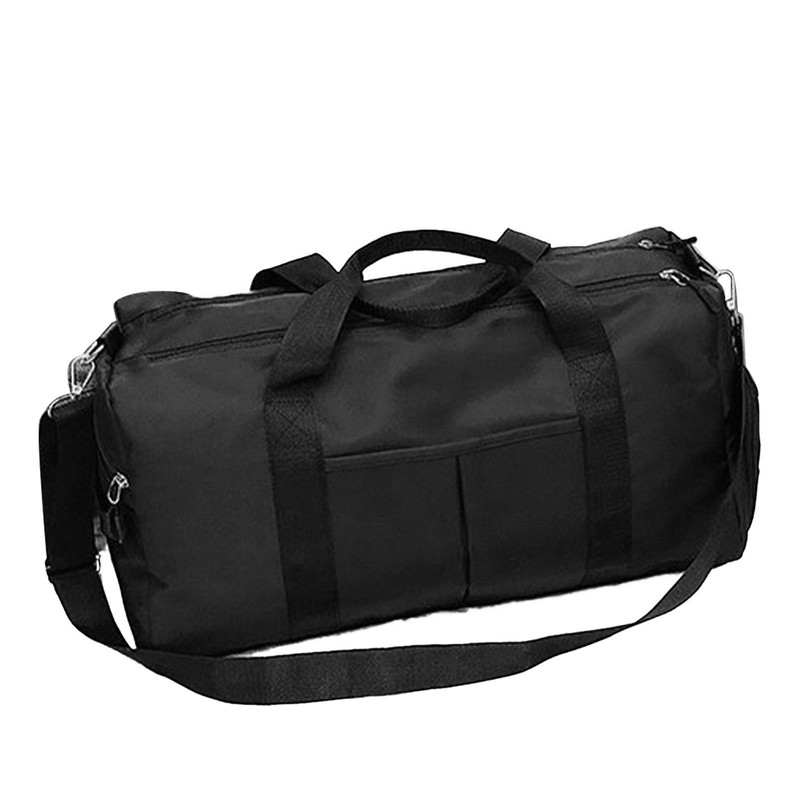 Travel Bag Black Large Capacity Compartment Design Waterproof Oxford Cloth
