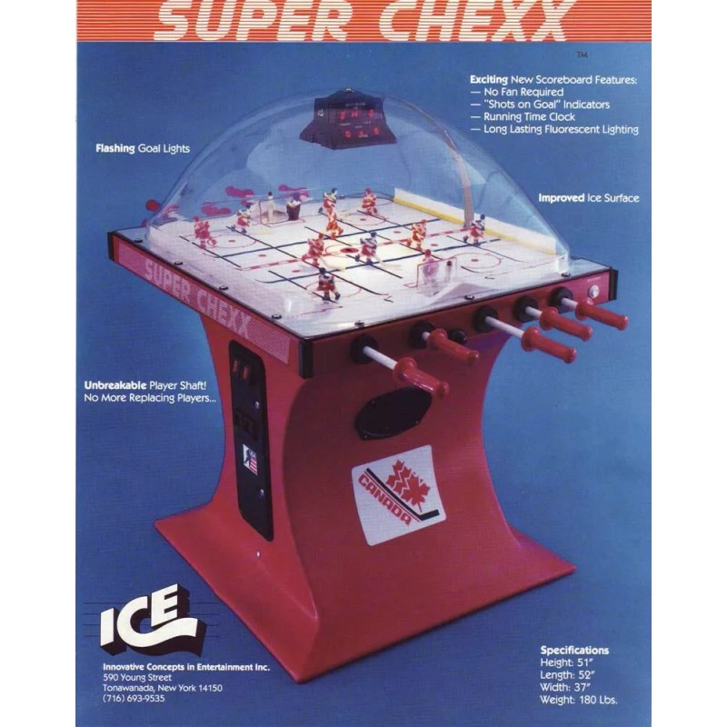 1x Original BLUE Super Chexx Bubble Dome Hockey - Side