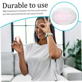 Ipetboom 2sets 2pcs Box Portable Storage Box Transparent Container for Period and Pacifier Lightweight and Durable for Travel and Everyday Use 2pcs*2