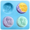 Hedume 3 Pack Sun & Moon Silicone Soap Molds, 4