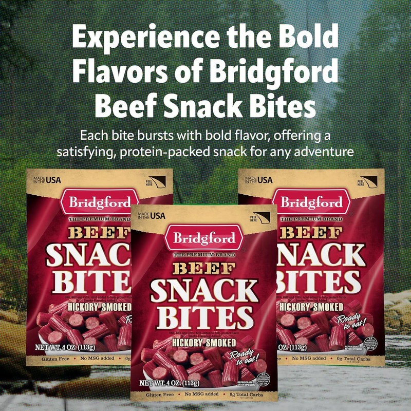 Bridgford Beef Snack Bites 4 oz Pack of 3 -