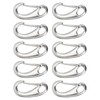 10pcs 50mm Heavy Duty Snap Rope Hook Stainless Steel Spring