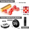 Leyndo Craps Tabletop Game Set, Includes 48"x11" Rubber Craps Diamond