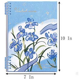 Yansanido A5 Notebook Spiral Notebook Removable Spiral Binding Plastic Hardcover Journals 80 Sheets /160 Pages Lined Binding Notebook for Writing Work School Supplies (B5-5colors Ruled)