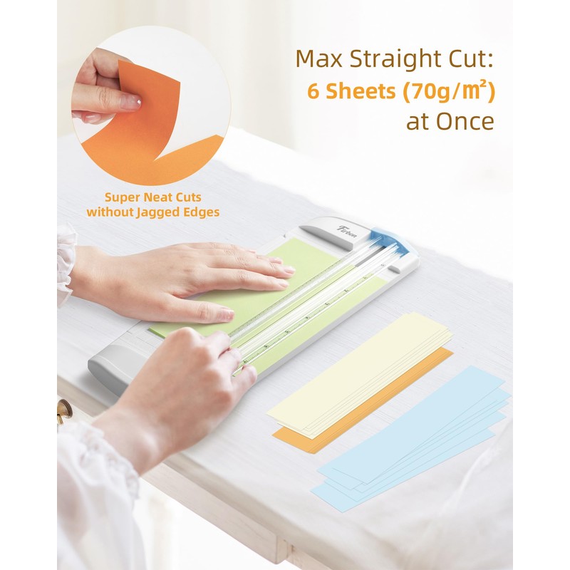 Firbon 3-in-1 Paper Cutter, 9" Compact A5 Paper Trimmer with