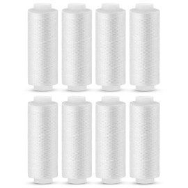 Easusy Sewing Thread, 8 Pcs 200 Yards White Sewing Thread, All Purpose Thread for Sewing Machine, Hand Stitching, Embroidery