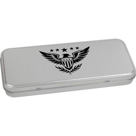 'Patriotic American Eagle' Metal Hinged Stationery Tin/Storage Box (TT00245260)