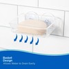 Kenney Plastic Shower Soap Bar Holder, Clear