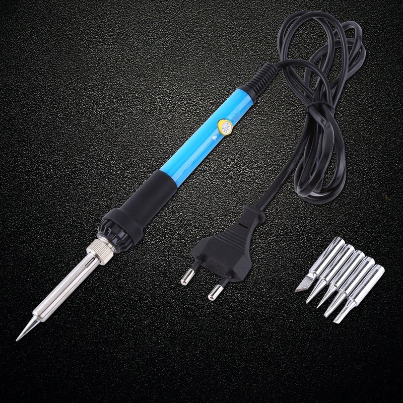 60W Adjustable Temperature Electric Welding Solder Soldering Iron Tool With