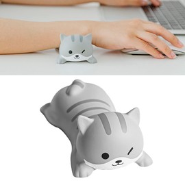 Yosoo Health Gear Reposamuñecas para Teclado, Estilo Animal de Dibujos Animados, Almohadilla de Muñeca para Teclado de PU Suave para Escribir, Alivio del Dolor, Oficina de Juegos en Casa, (Gato