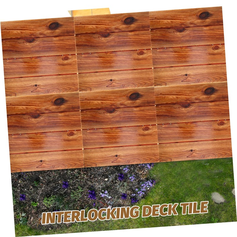 Gadpiparty Interlocking Outdoor Flooring Tile Patio Deck Tile for Garden
