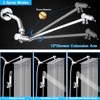 All Metal 12'' Rain/Rainfall Shower Head with Handheld Spray Combo,