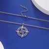 TEAMER Stainless Steel Brigid's Cross Necklace Celtic Cross Pendant Irish