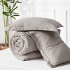 Bedsure Queen Comforter Set - Taupe Soft Bedding for All