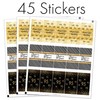 Black and Gold 95th Birthday Mini Candy Bar Wrappers -