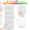 2 Pack Classroom Headphone Storage Organizer with 30 Pockets, PVC