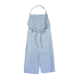 Texarian Karla Linen Apron with Linen Cafe Style, Stylish, Natural, Plain, Pockets, blue (light)