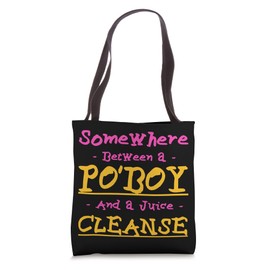 Funny Po'Boy and a Juice Cleanse Foodie Sandwich Tote Bag