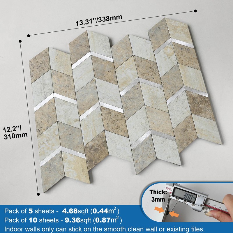 MOFIT Peel and Stick Backsplash for Kitchen,3D Wall Panel Peel