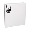 Bargain Max Decals Skeleton Devil Horns Hand Decal Notebook Car