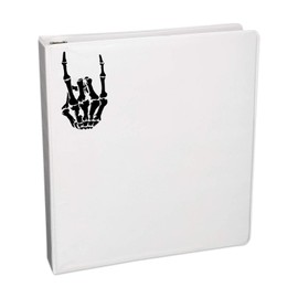 Bargain Max Decals Skeleton Devil Horns Hand Decal Notebook Car Laptop 5.5" (Black)