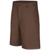 Red Kap Men's Plain Front Short, Brown, 32x10