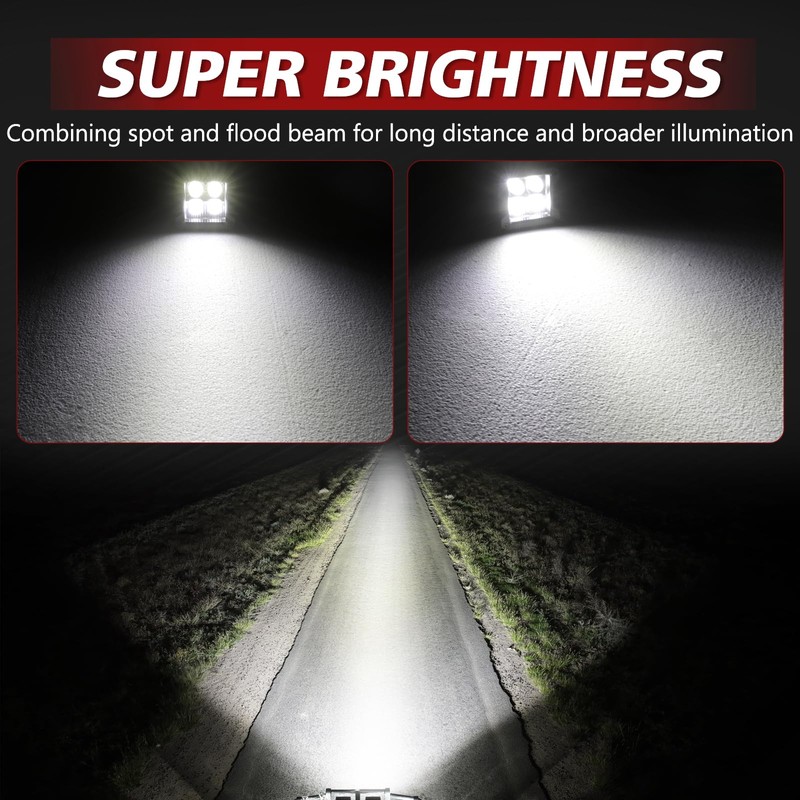 LTEODCHEW LED Cubes 3 Inch Light LED Pods CREE Offroad