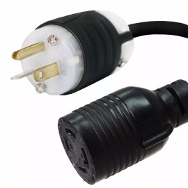 Iron Box NEMA 5-20P to L14-30R Plug Adapter - 20A/125V, 12 AWG - Iron Box # IBX-5184 - 20 ft