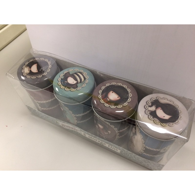SANTORO GORJUSS SET OF 4 STORAGE TRINKET TINS