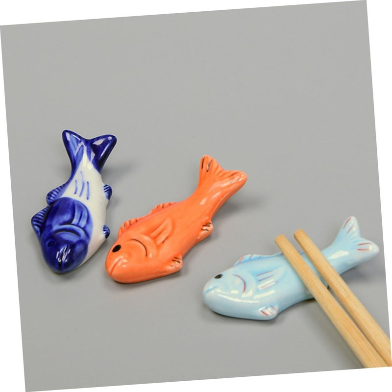 Cabilock Unique Fish Ceramic Chopstick Rests Holders Sturdy and Stylish