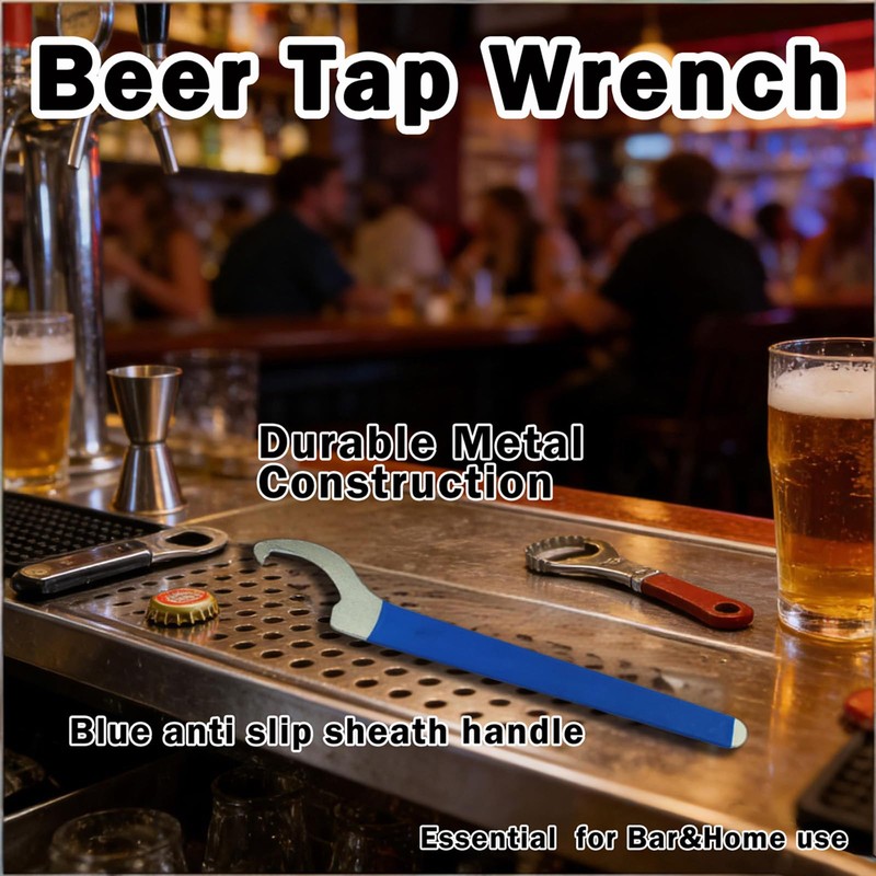 Draft Beer Tap Wrench with Long Handle,Spanner for Installation &