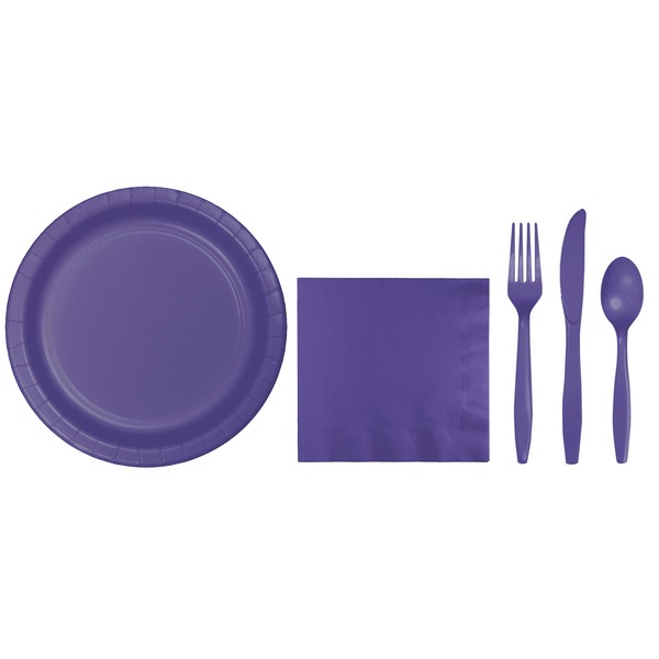 Baxters Party Bundles Bulk, Regal Purple, 50 Count Paper Luncheon