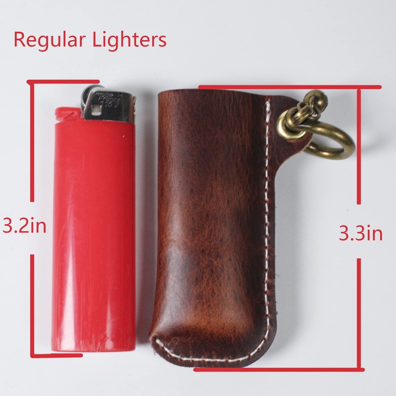 HUMWE Leather Lighter Case Holder for BIC Standard Size Lighters