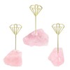 Nupuyai 2 Pieces Natural Rose Quartz Raw Stone Place Card