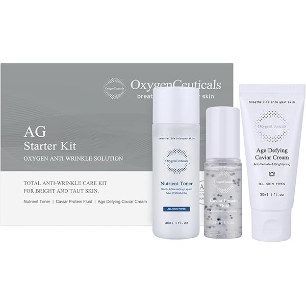AG Starter Kit – Anti-Aging Kit, Nutrient Toner 30ml, Caviar