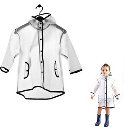 Kids Raincoat EVA Rain Poncho,Portable Hooded Poncho Jacket Rain Coat for Boys Girls Children (M,Reference height: 31.49-39.37 In)
