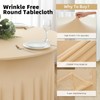 Nobed HHT 2 Pack Champagne Round Spandex Tablecloth 60 Inch,