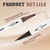 Waterproof Eyebrow Pencil Set, 2-in-1 4-Fork-Tip Microblading Brow Pen +