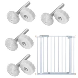 Chandini Baby Gate Fixing Screws, For Stairs, Babies, Safety Goods, Fixing Parts, Set of 4, M10 x 8 cm, White