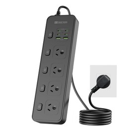 Power Strip USB C, Surge Protector Powerboard with 4 AC Outlets, 4 Type C Ports and 2 USB Ports, 2m Extension Cord, Independent Switches,13A/3250W Power Board for Home Office