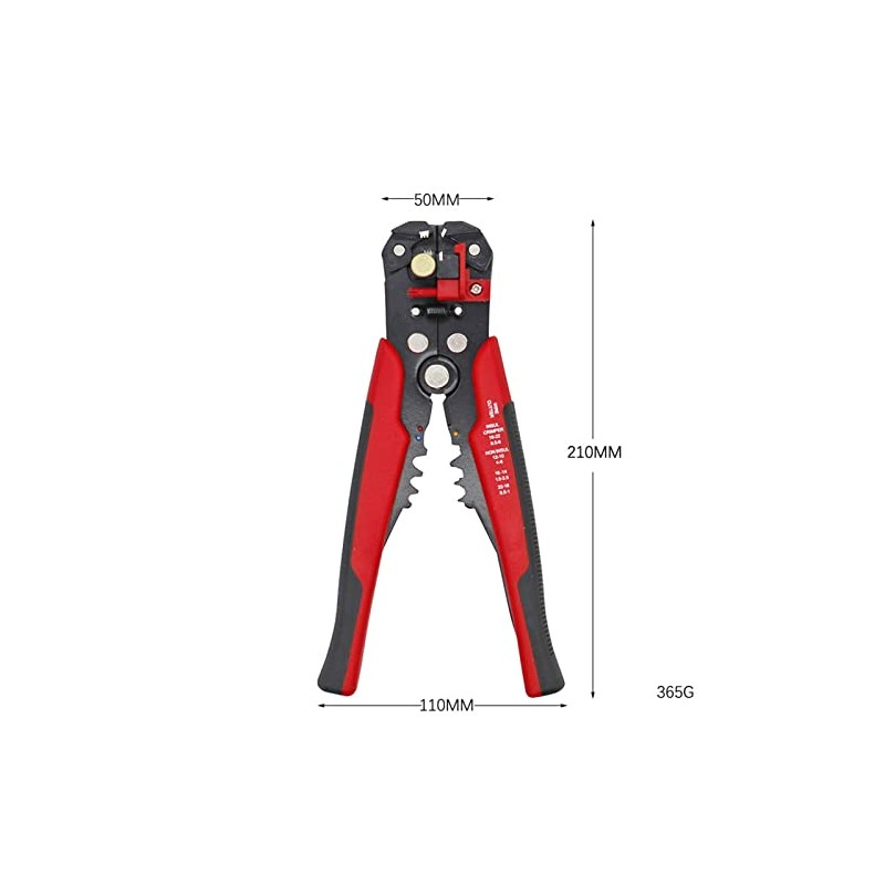 Pinzas Pelacables Automático Engarzadora Cortador de Cables Ajustable 8 Pulgadas