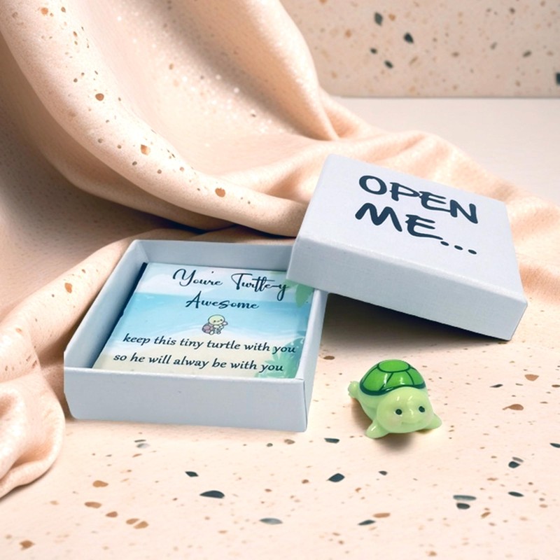 WENGIFT I Love You Awesome Turtle Desk Buddy Cute little