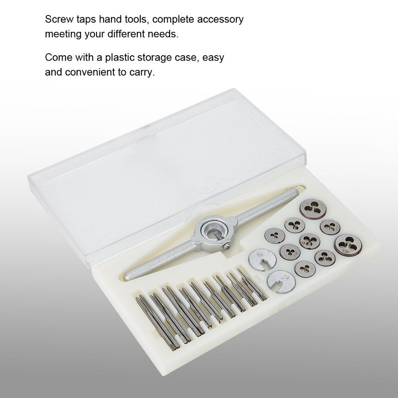 31pcs/set Metal Screw Tap & Die Set External Thread Cutting