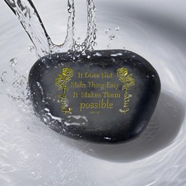 Unique Inspirational Stone Gift Religious Faith Gifts for Christian Women, Bible Verses Natural Engraved Rocks Home Decor Gifts, Novelty Keepsake Catholic Spiritual Encouragement Gifts for Mom Pastor