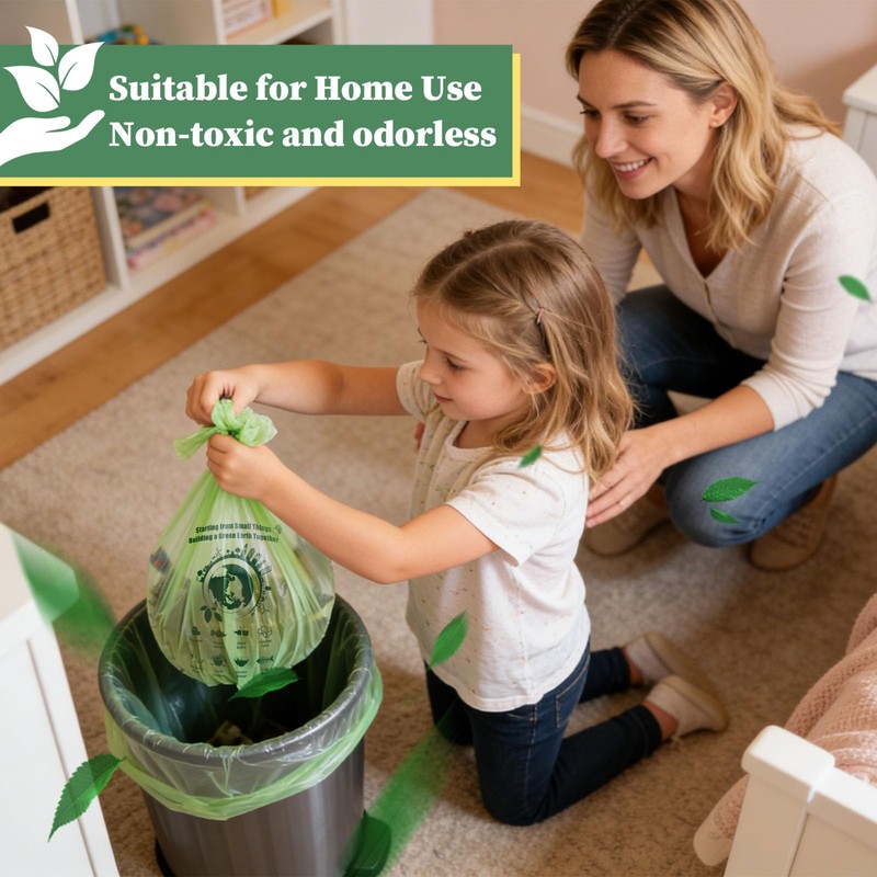 Vosyinm Small Trash Bags 1.2 Gallon, 120 Count Bathroom Garbage