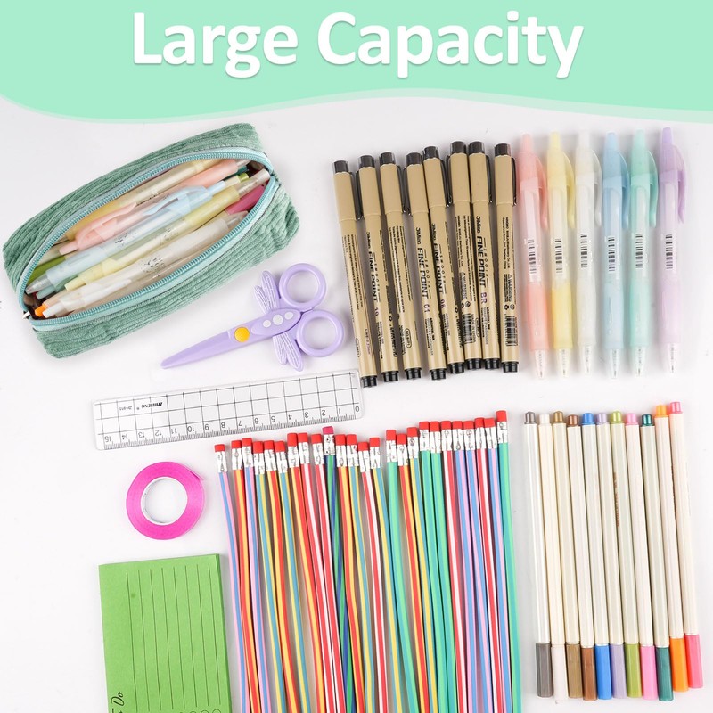 Deepton Pencil Case, Green, Modern