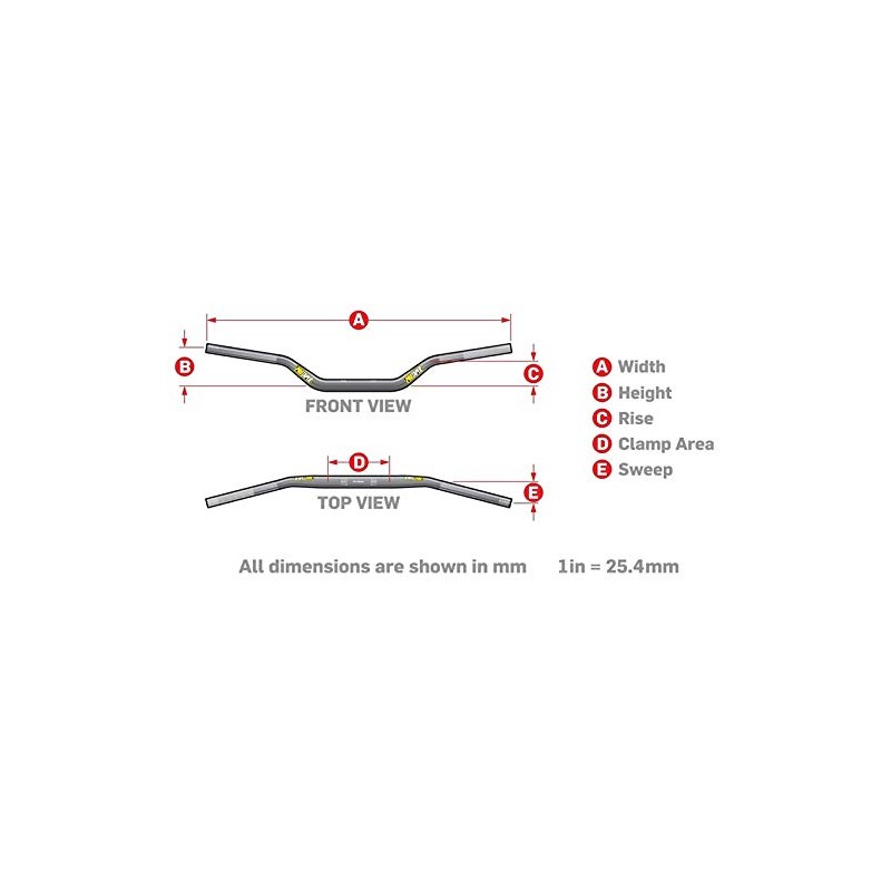 ProTaper SE SX Race Handlebars Red 2273D-RED