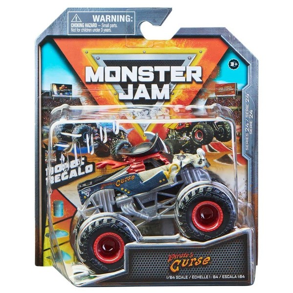 Monster Jam 2022 Spin Master 1:64 Diecast Truck with Bonus Accessory: Crazy Creatures Pirate's Curse
