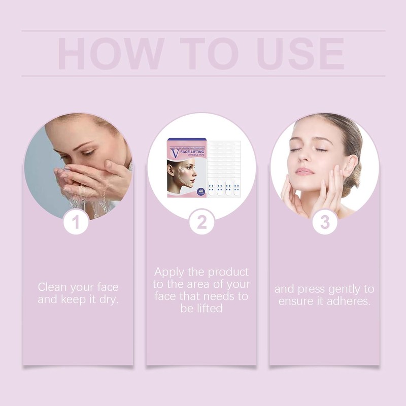 Bluemega Cinta Lifting Invisible para Rostro en V- Elevación Natural