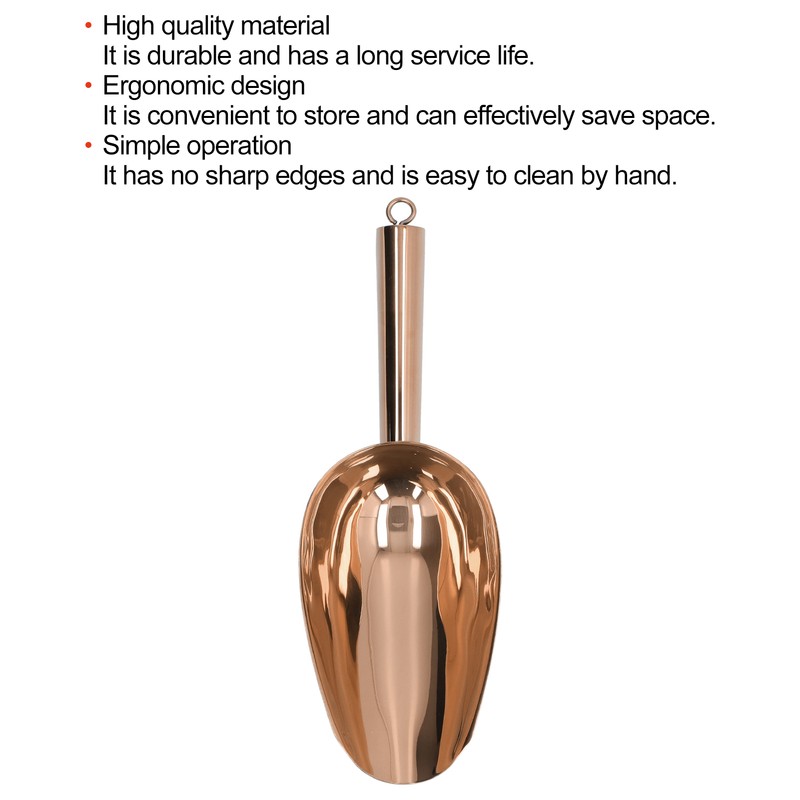 Ice Scooper Stainless Steel U Shaped Sturdy Food Grade Ice